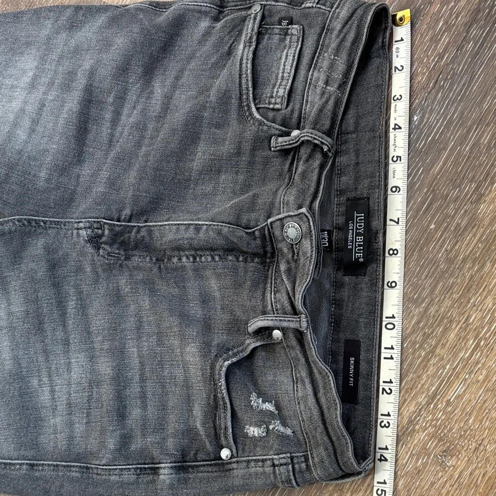 Judy Blue Dark Gray/charcoal  Skinny Jeans size 11 - Picture 5 of 7